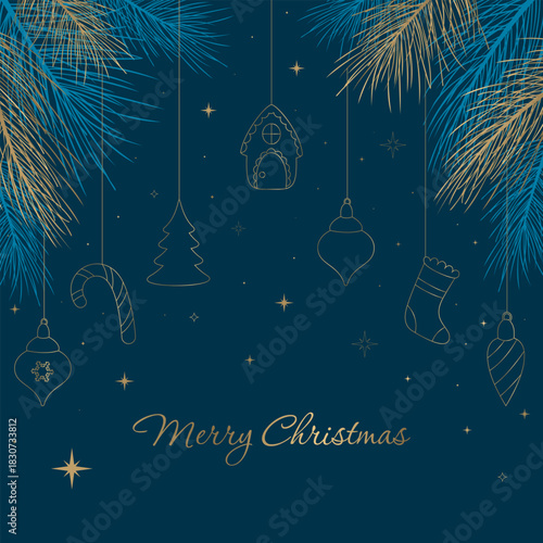 hanging decoration in pine branches