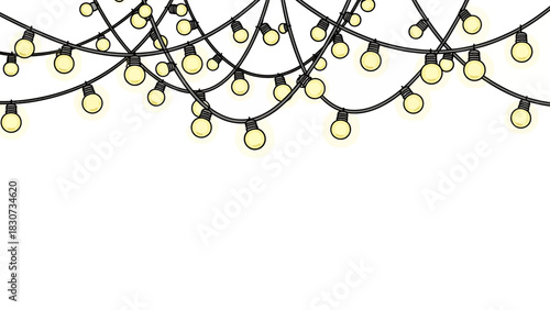Festive String Lights A Beautiful Illustration for Celebrations, Decorations, and Special Events