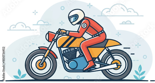 Motorcycle in action during a thrilling race event