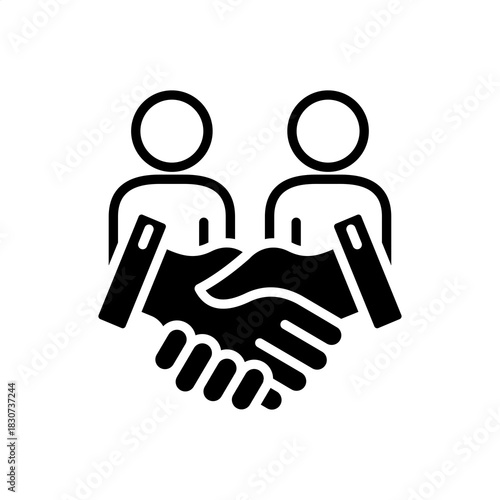 Partnership Agreement A Business Deal Handshake Illustration
