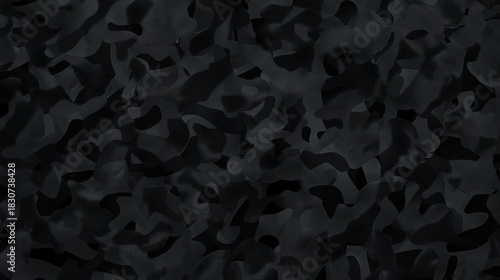 Dark Camo Pattern with Subtle Shadows and Textures for Design Projects