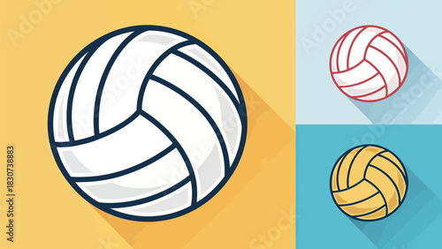 Volleyball Icon Vector Depicting Sport Ball In Flat Design