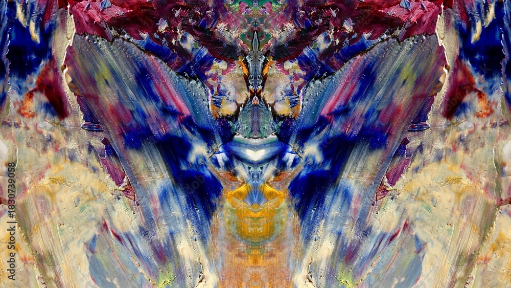 Fototapeta premium Abstract art background . Hand painting artwork on canvas .