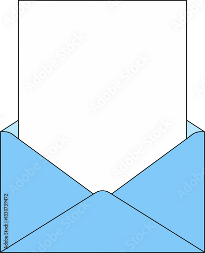 blue envelope with blank card
