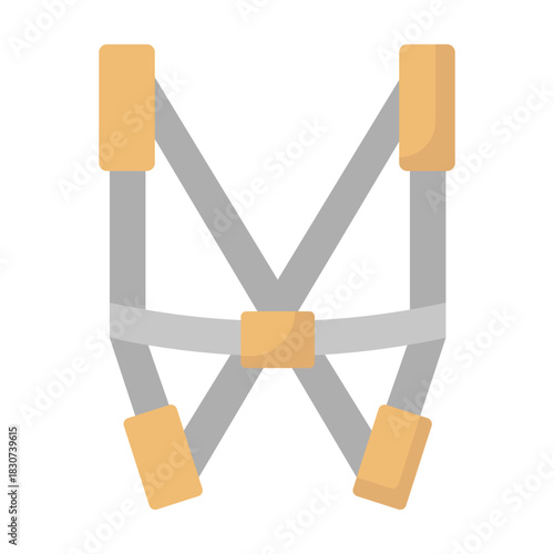Climbing Harness Vector icon which can easily modify or edit