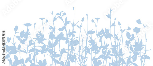 Spring floral banner in pastel tender colors. Clip art, basis element for design on white background