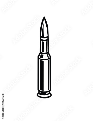 bullets isolated on white black