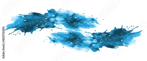 Digital Colorful splashes and strokes of red yellow and blue paint abstract vector png..