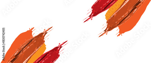 Digital Colorful splashes and strokes of red yellow and blue paint abstract vector png..