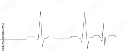 Digital ecg heart beat line icon symbol heart beat abstract vector png..