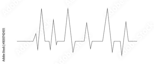 Digital ecg heart beat line icon symbol heart beat abstract vector png..