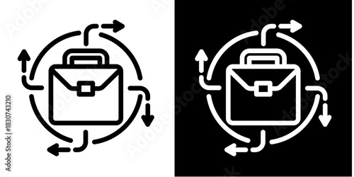Business Agility  Icon Set White Style Collection
