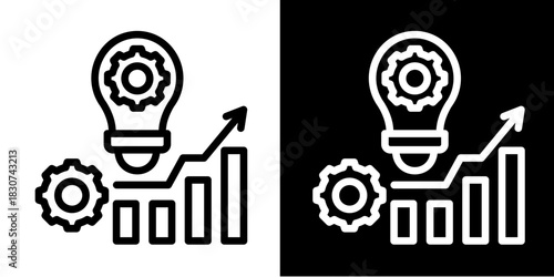 Business Evolution  Icon Set White Style Collection
