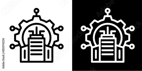 Digital Transformation  Icon Set White Style Collection
