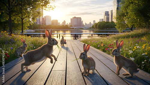rabbit in the city