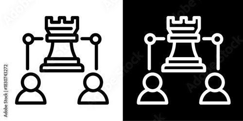 Strategic Alliance  Icon Set White Style Collection
