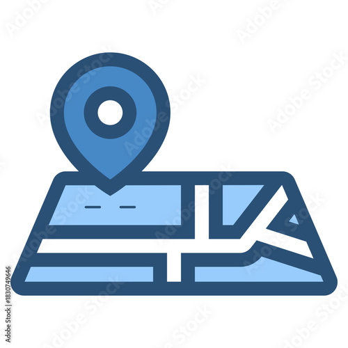 location pin with map street icon