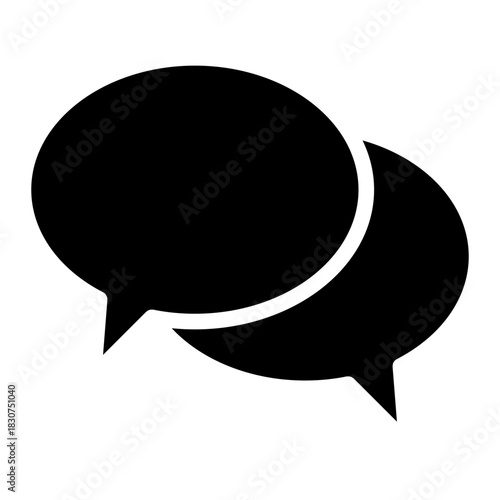 Chat Message Bubbles Vector Icon. Communication icons. Talk bubble, dialog. Web icon. Online communication. Conversation, SMS, Notification, Group Chat. Chatting icons in different styles