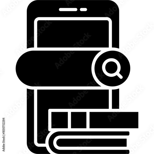 Glyph Solid Ebook Hub Icon