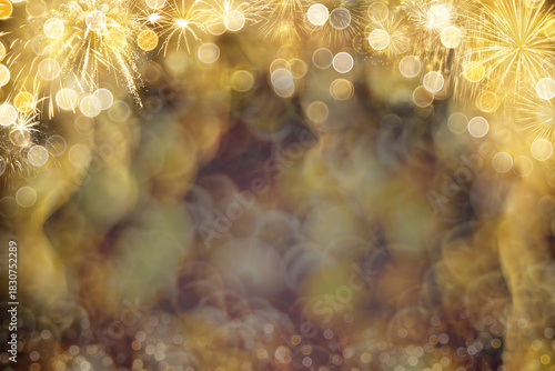 New year eve and Christmas holiday golden background