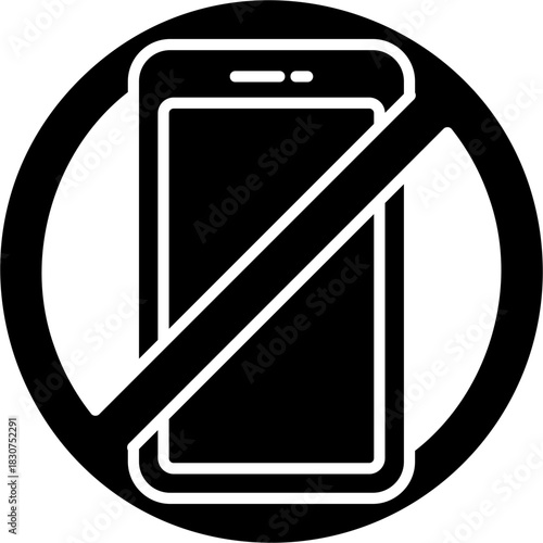 Glyph Solid No Phone Icon