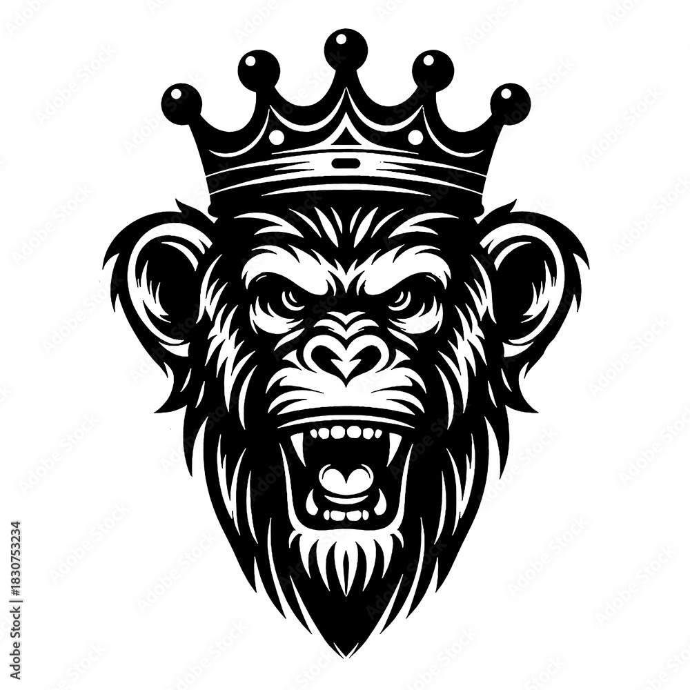 Obraz premium monkey head icon