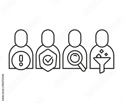 user profile and user interface icons set