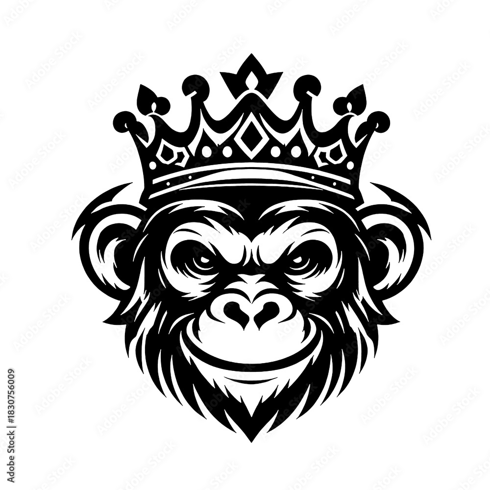 Obraz premium monkey head icon