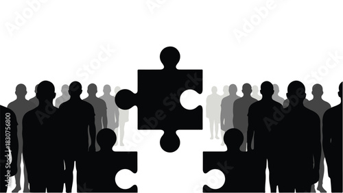 Abstract architectural perspective of repeating dark geometric archways receding into light