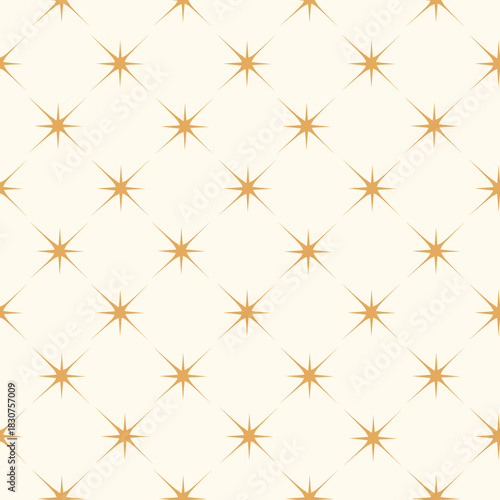 Star shape seamless pattern. Stylish festive ornament with star beams. Christmas sky texture