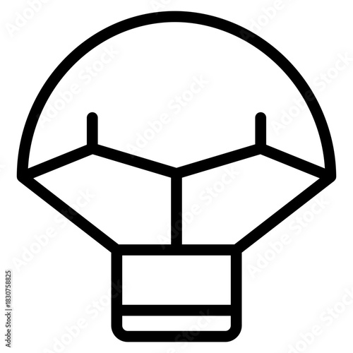 Hot air balloon icons. Simple hot air balloon vector icons for web design 
