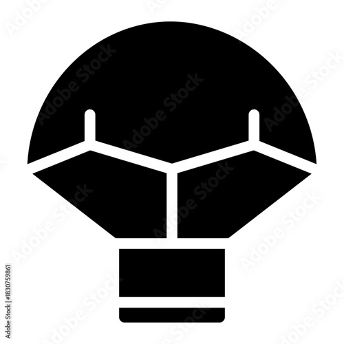 Hot air balloon icons. Simple hot air balloon vector icons for web design 