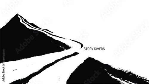 Abstract architectural perspective of repeating dark geometric archways receding into light