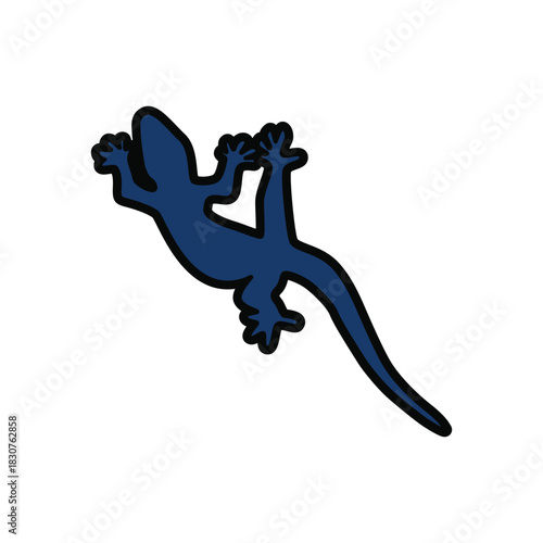 Flat Design house lizard