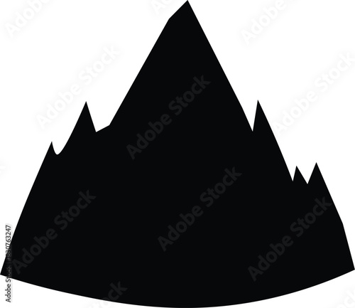 Minimalist mountain vector silhouette design graphic
