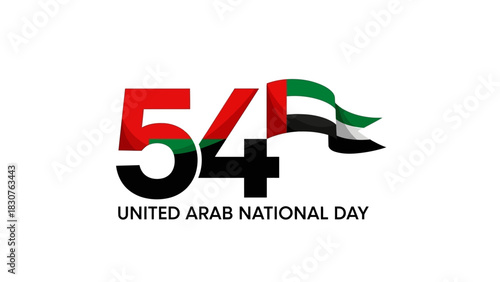 UAE 54th National Day Vector Graphic