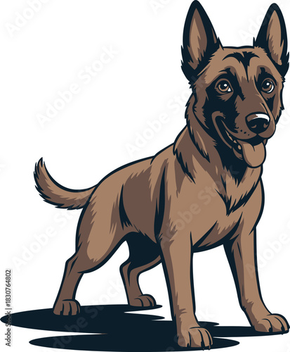 Cute cartoon a illustrator vector dog