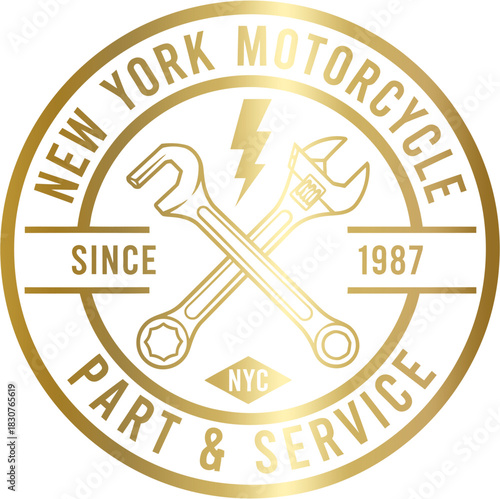 New York motorcycle theme typography and illustrations , t-shirt graphics, vectors.