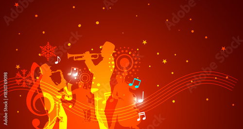 concerto di natale, grafica, sfondo, musica, natale,  spettacolo, concerto, concerto natalizio