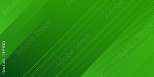 Abstract green sporty background template vector with shiny lines and lights. Green background with strong pattern design