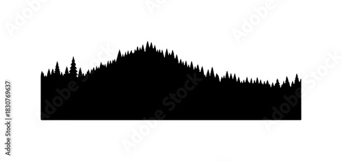 Forest and Mountain Silhouette