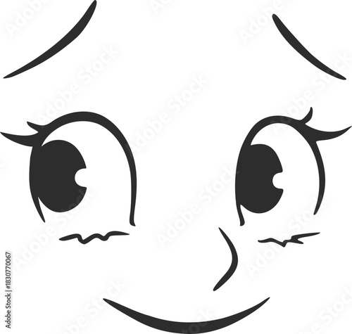 Design of face looking draw