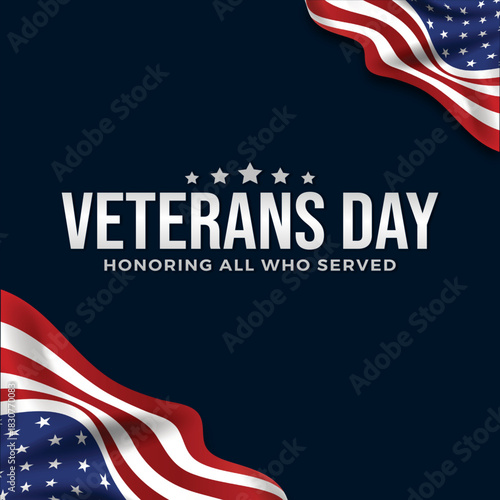 Show your patriotism this Veteran's Day with a powerful tribute to those who served. Honor, remember, and celebrate with this elegant design.