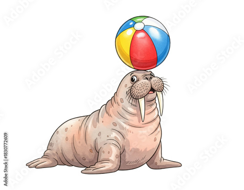 baby elephant playing with ball