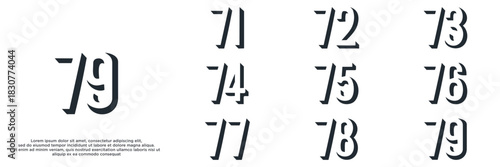 set anniversary year logo designs. abstract number, icon, vector illustration	