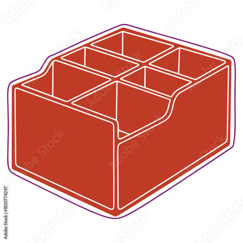 Organized storage container with multiple compartments for desk organization and home office decor and tidy spaces and storage management system