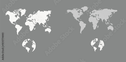 back and grey world map with abstract background
