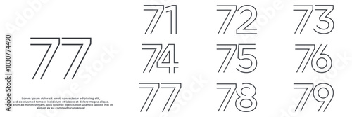 set anniversary year logo designs. abstract number, icon, vector illustration	