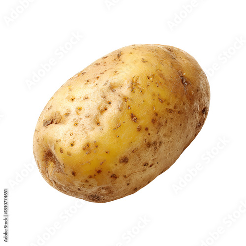 Single potato, light tan skin, speckled