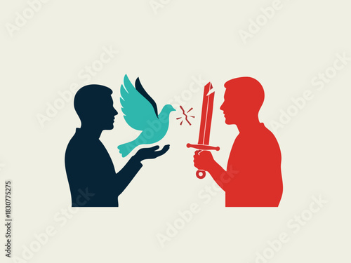 Peace Offering vs. Conflict - A Symbolic Representation of Choices.
